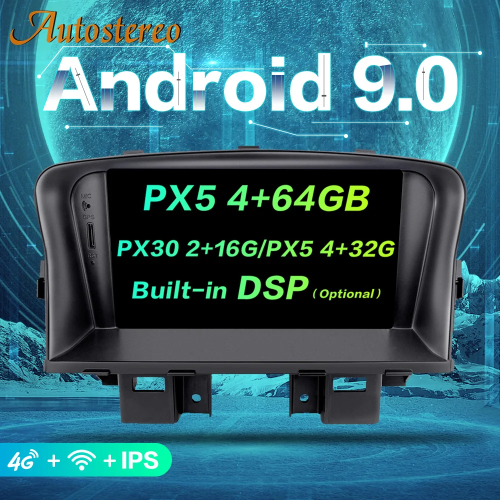 Discount DSP MAX 64 Android 9 Car GPS Navigation auto Car DVD CD Player for Chevrolet CRUZE 08-12 Headunit multimedia radio tape recorder 0