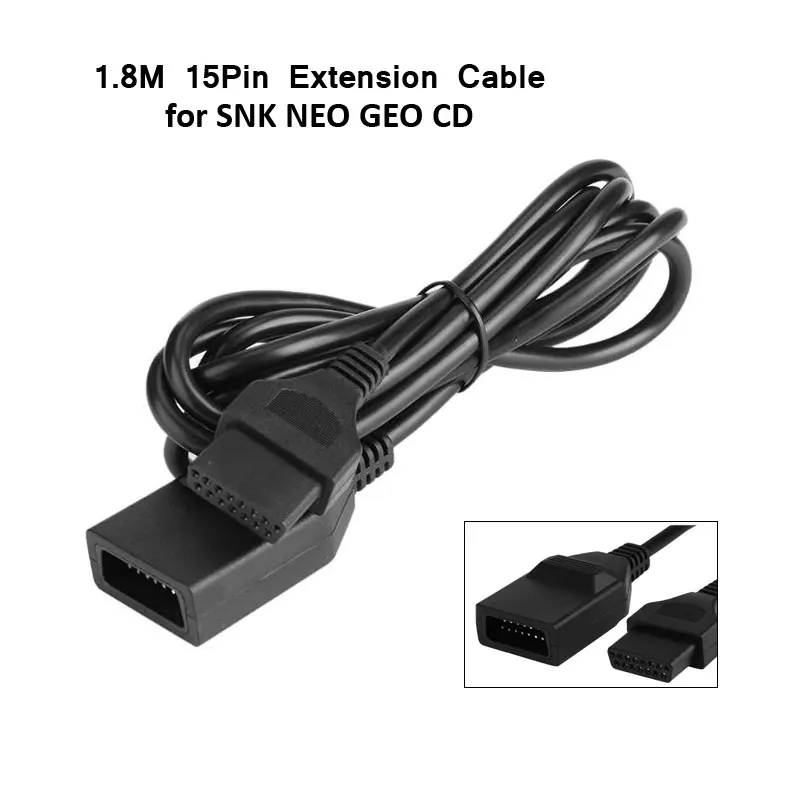 15pin Extension Cable For Snk Neo Geo Game Pads Cable Connector Wire For Snk Fc Neo Geo Cd Handle Controller 1 8m 5 9ft Cables Aliexpress