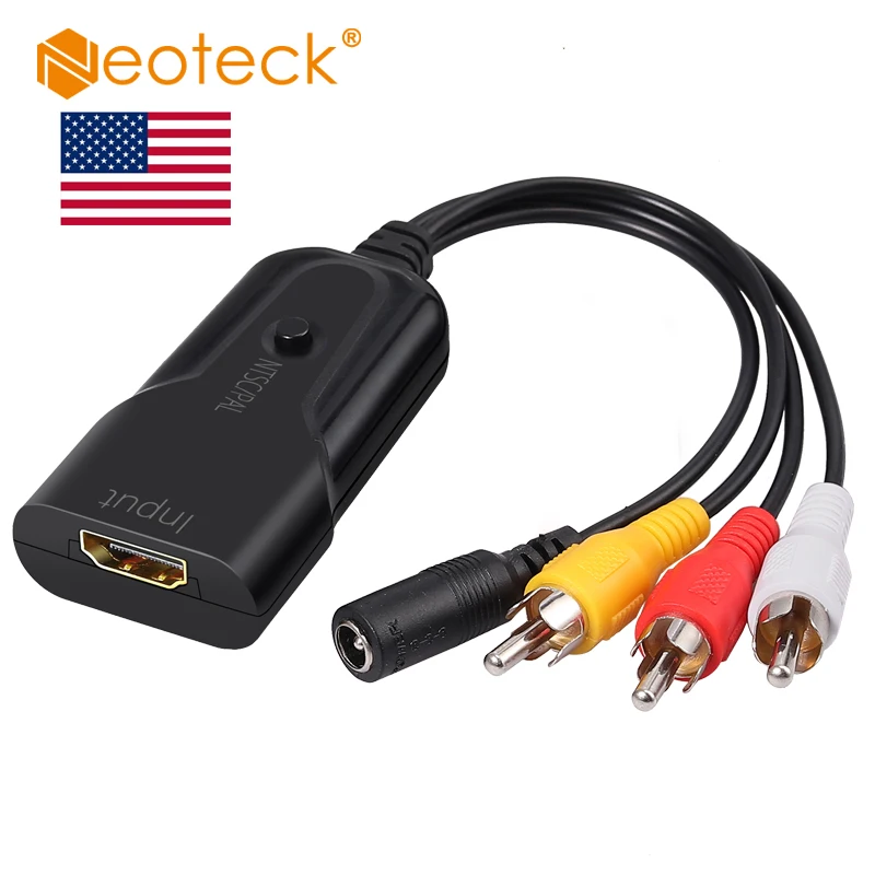 (Отправка из США) Neoteck 1080p HDMI в аудио видео конвертер RCA Поддержка 1 3 для потоковой