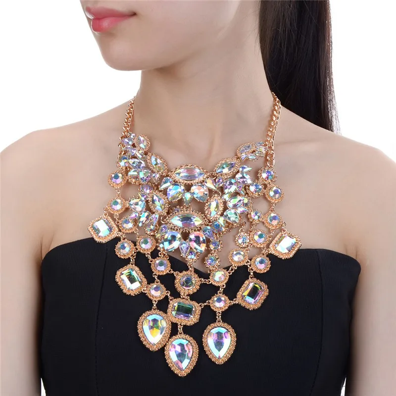 JEROLLIN Choker Necklace Crystal Beads Necklaces & Pendants Bijoux