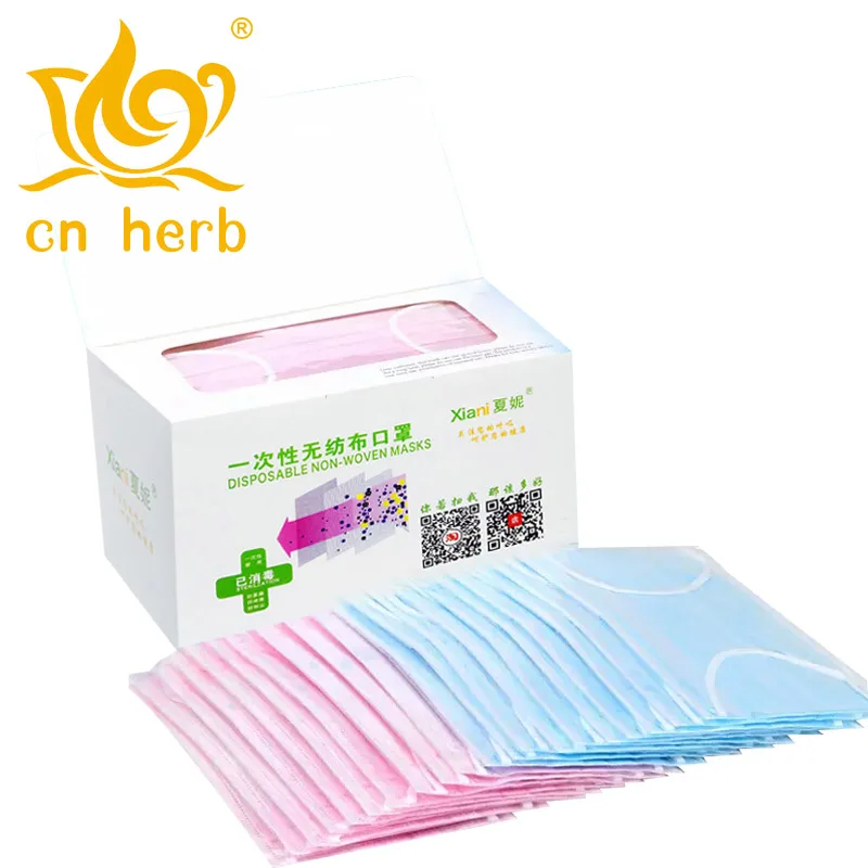 

Cn Herb 100pcs One Time Three Layers Of Masks Are Thickened And Breathable