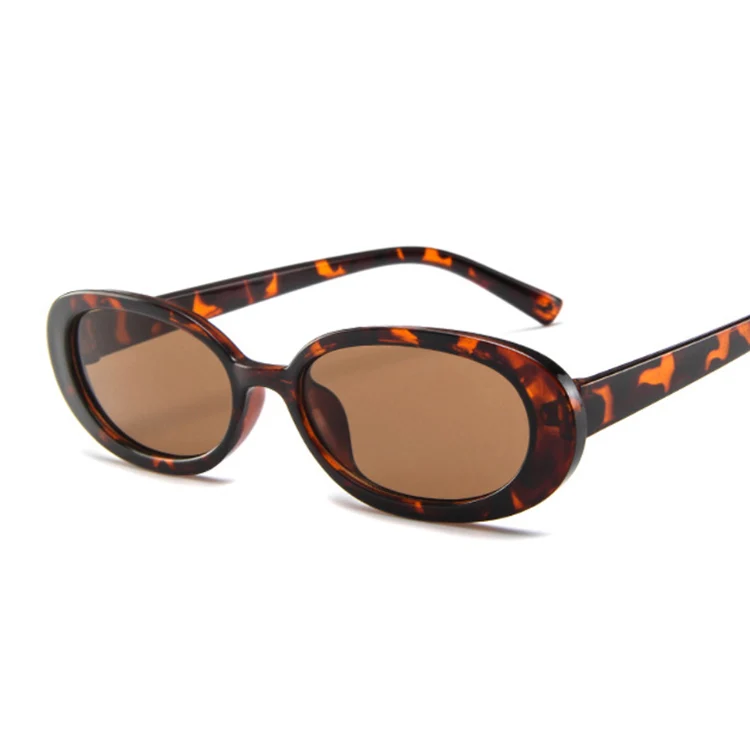 Женские Овальные Солнцезащитные очки, модные солнцезащитные очки, женские винтажные очки, женские полупрозрачные линзы, женские UV400 - Цвет линз: Leopard