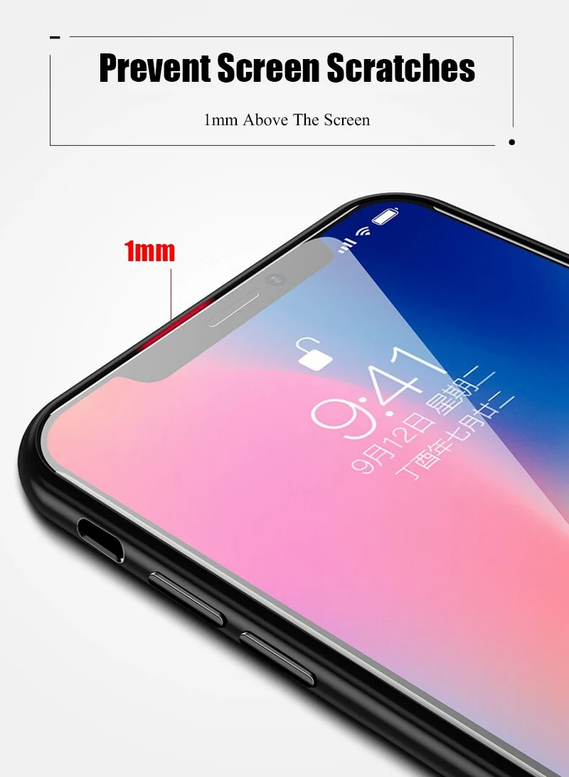 Hisomone Luxury Animal Tempered Glass Case For iPhone 7 7Plus Silicon Phone Case For iPhone X 8 8Plus 6 6S Plus Cover Coque