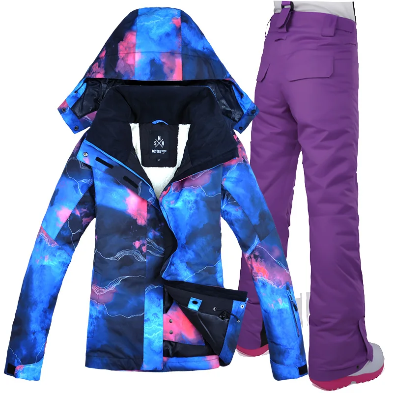 شحن مجاني الشتاء النساء بدلة تزلج مجموعة الثلوج في الهواء الطلق الحرارية على الجليد جاكيت وسروال للماء صامد للريح سترات التزلج شحن مجاني الشتاء النساء بدلة تزلج مجموعة الثلوج في الهواء الطلق الحرارية على الجليد جاكيت وسروال للماء صامد للريح سترات التزلج