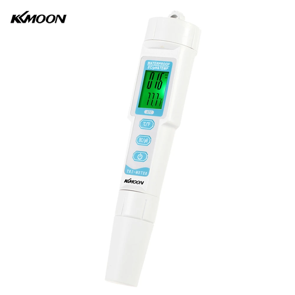 

Professional 3 in 1 Multi-parameter Water Quality Tester medior de ph Monitor Portable Pen Type EC TEMP Meter Acidometer Water