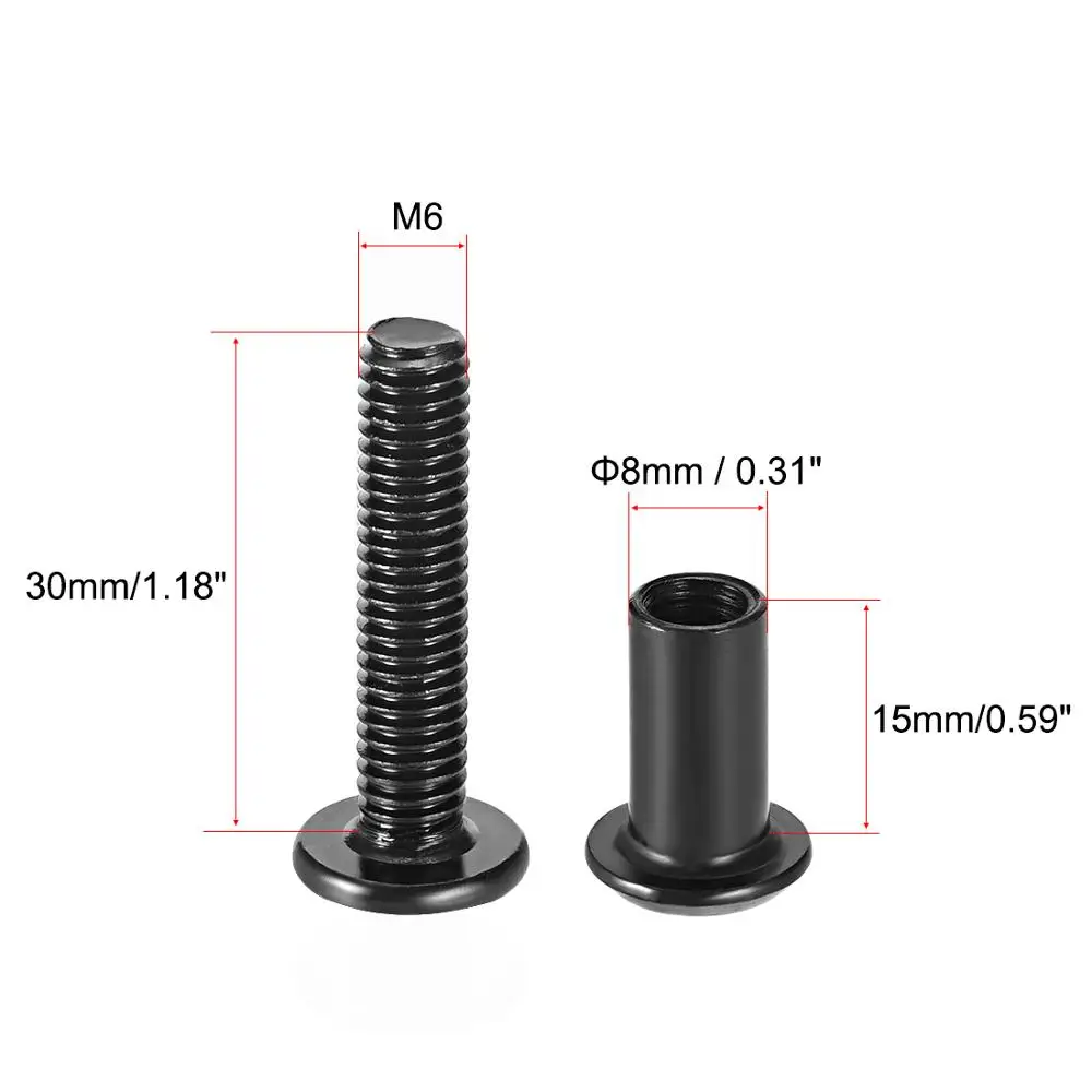 Stainless Steel 5 Sets M6x50mm uxcell Hex Socket Screw Post Binding Bolts Leather Fastener Stainless Steel 5 Sets M6x50mm uxcell Hex Socket Screw Post Binding Bolts Leather Fastener