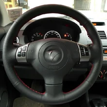 Free Shipping High Quality cowhide Top Layer Leather handmade Sewing Steering wheel covers protect For Suzuki Swift/SX4/Alto Free Shipping High Quality cowhide Top Layer Leather handmade Sewing Steering wheel covers protect For Suzuki Swift/SX4/Alto