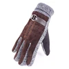 Winter Men's Warm Gloves Natural Suede Leather Gloves Mittens Male Thick Thermal Leather Gloves Men Knitted Guantes Z05 ► Photo 2/6