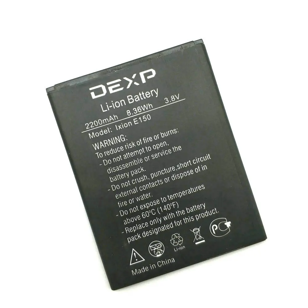 2019 новый высококачественный аккумулятор IXION E150 2200 мАч для телефона DEXP