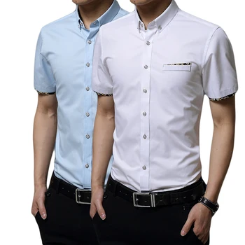 

New Arrival Fashion Printed Short Sleeve Mens Shirt Mens Cotton Casual Shirt Turn-down Collar Print Mens Shirt Camisa Masculina