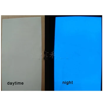 

Free shipping,29.7cm*42cm ,A3 size, blue glow in the dark vinyl,photoluminescent vinyl film ,,glow adhisive film,photo paper