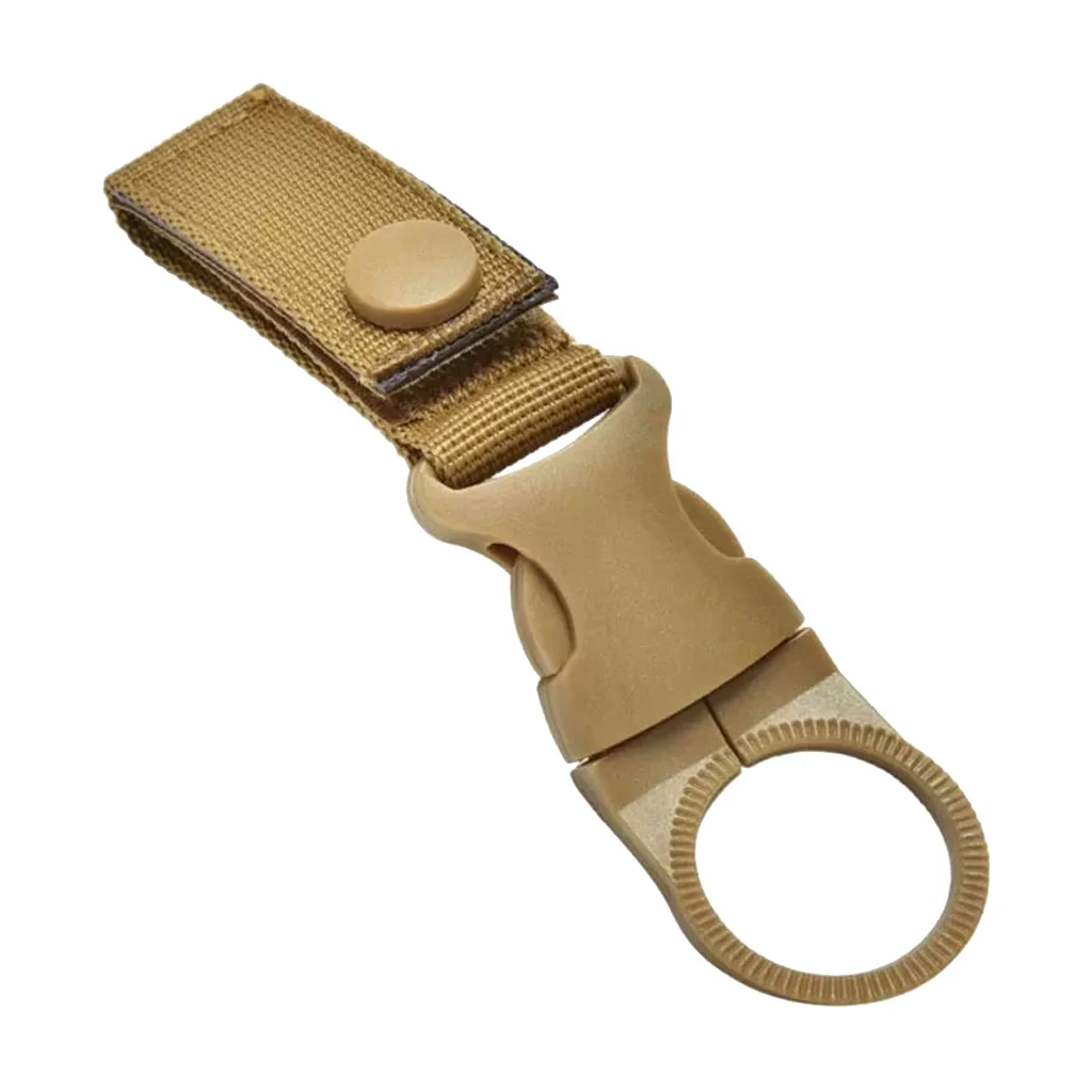 Outdoor Carabiner Nylon Key Hook Molle Webbing Strap Hanging System Belt Buckle Water Bottle Holder Choice of Color 