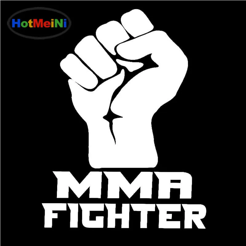 

HotMeiNi Car Sticker Jdm UFC International Boxing Tournament Strong Fighter Fist Window Bumper Vinyl Decal Tailgate 14*12 cm