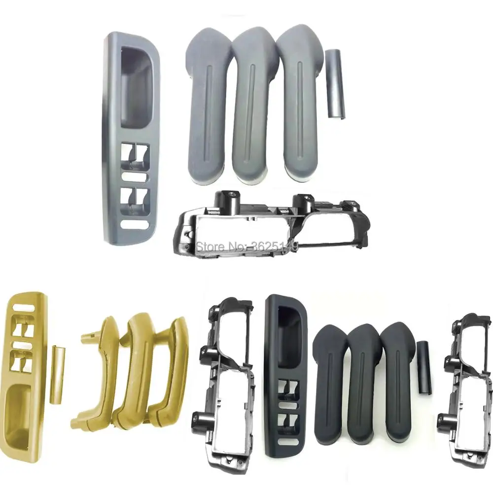 

Free shipping OEM quality 6x set 3 color For VW Jetta Bora Golf 4 inner door handle handle interior inside arm handle & bracket