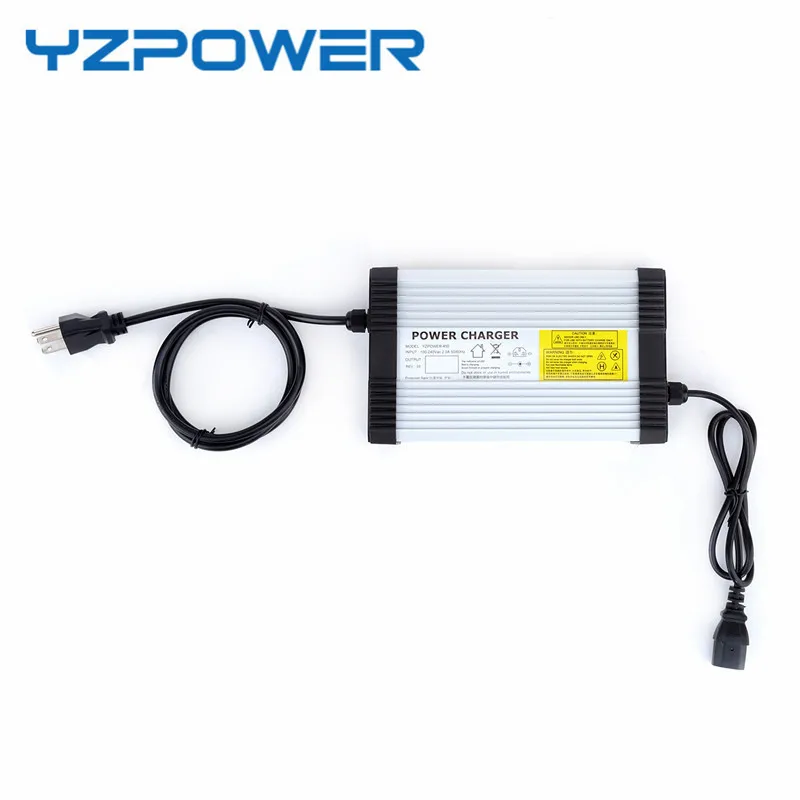 YZPOWER 54,6 V 4.5A 5A 5.5A 6A 6.5A 7A 7.5A 8A литий-ионный Lipo зарядное устройство Выход DC вход 100-240V