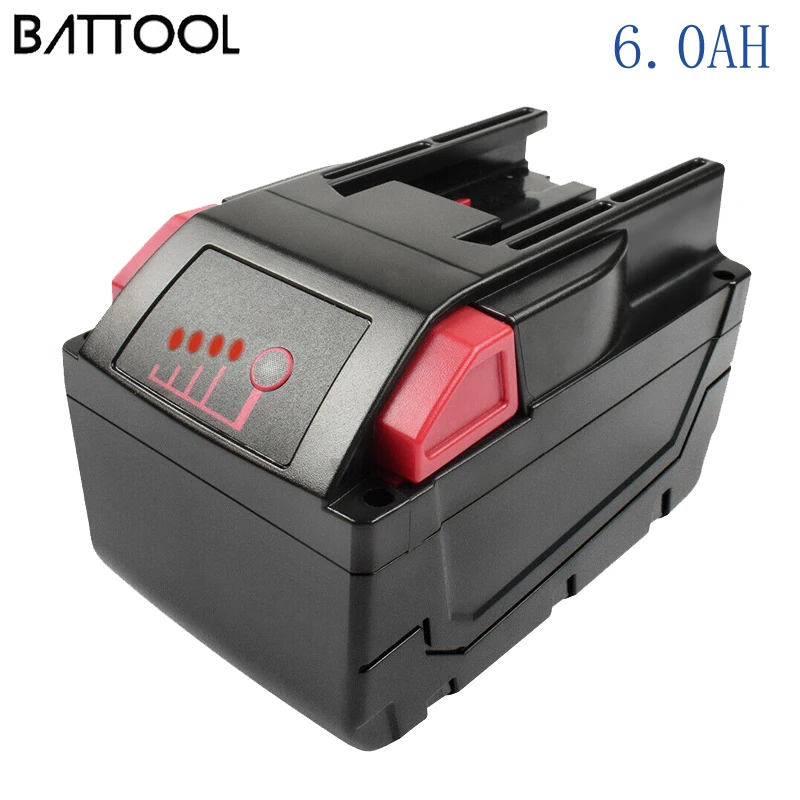 Сменный литий ионный аккумулятор 28 в 6 0 Ач для инструментов Milwaukee M28 48 11 2830 0730 20 New batcool|Перезаряжаемые батареи|