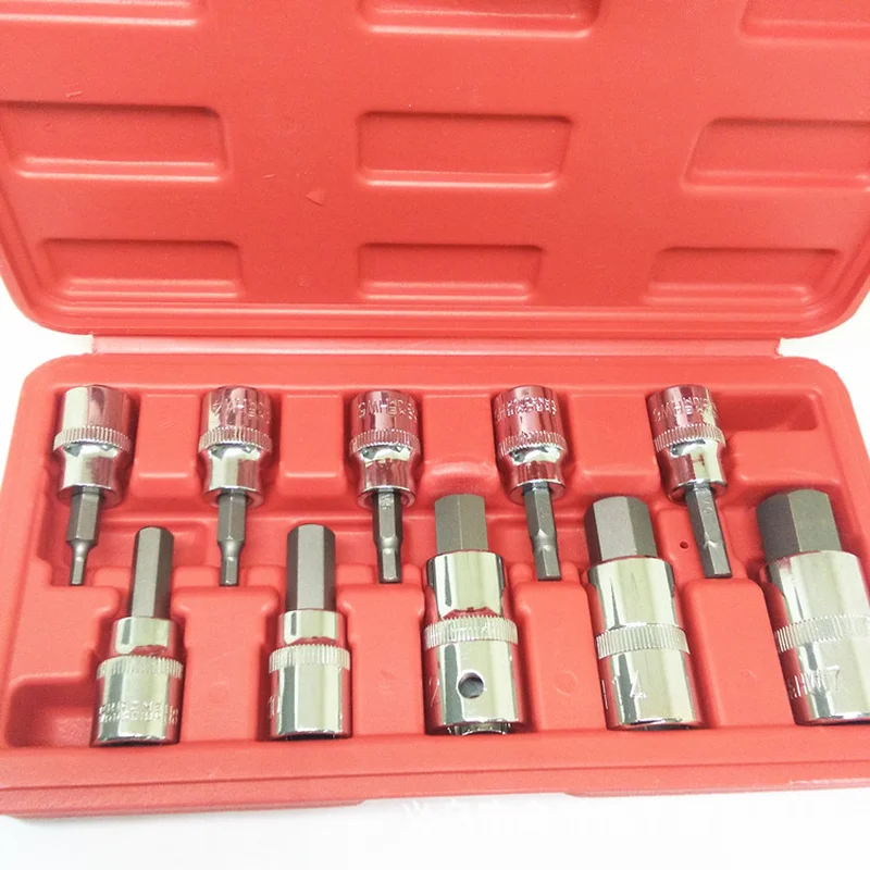 

High quality 10pcs auto repair kit star batch plum blossom inner hexagon head pressure sleeve wrench socket