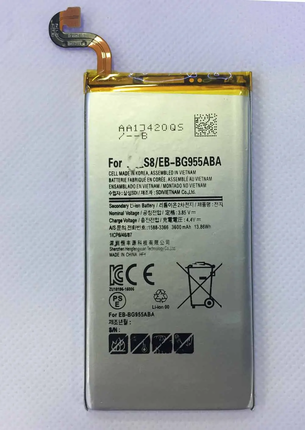 HFY EB BG955ABA Battery for Samsung Galaxy S8+ S8 Plus s8plus SM G955F G955 G955A G955P G955T