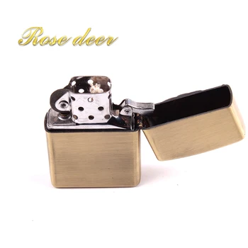 

Windproof Refillable Cigarette Fire Lighter Stainless Steel Kerosene Oil Lighter Gasoline Metal Retro Men Gadgets Bar Lighters
