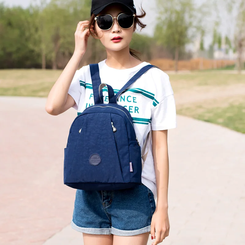 

2019 Nylon Women Backpack Fashion Small School Bags Casual Travel Mujer Mochilas Waterproof Backpacks Hot sale Back Pack Bag