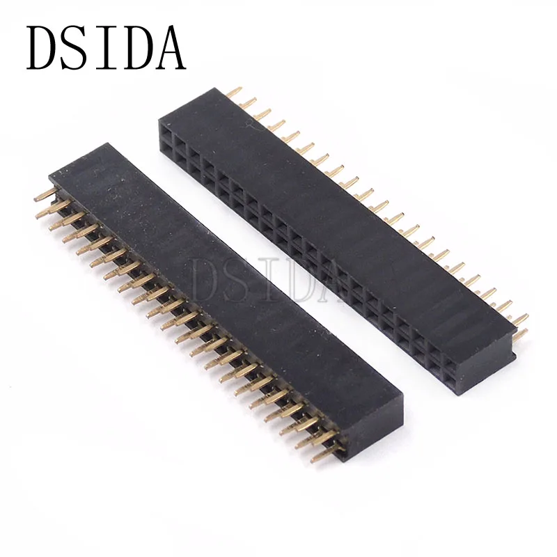 

10PCS/Lot Female Pin Header Strip 20 Pin Pitch 2.54 mm Double Row Female Pin Header 2x20 2*20 PCB Connector