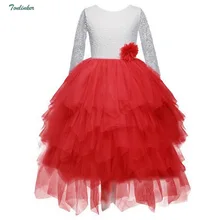 Lace Tutu Layered Backless Girls Kids Princess Wedding Party Gown Flower Girl Dresses Long Sleeve Tulle Dress Vestido 2-7 Years цена Lace Tutu Layered Backless Girls Kids Princess Wedding Party Gown Flower Girl Dresses Long Sleeve Tulle Dress Vestido 2-7 Years цены онлайн