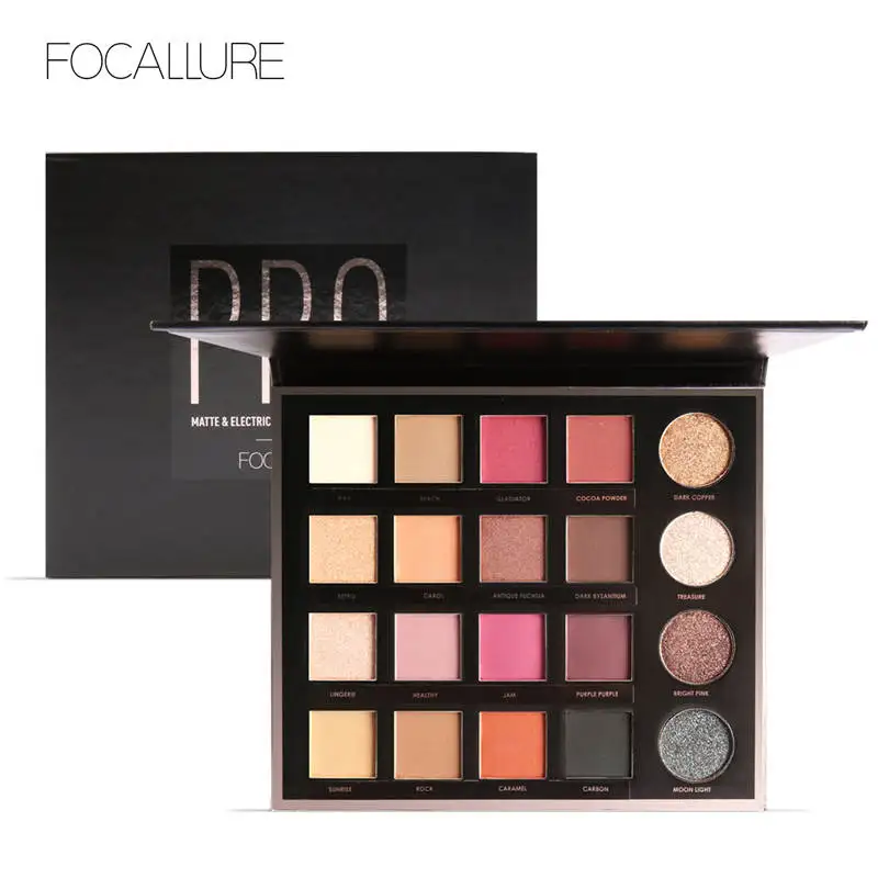 FOCALLURE Makeup Palette 20 Colors Shimmer Matte Pigment Eye Shadow Cosmetics Smoky Glitter Eyeshadow Palette