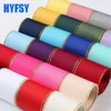 hyfsy 10079 10mm/16mm/ 25mm/ 38mm/10 yards DIY gift packaging handmade double-sided gold rim Grosgrain ribbons Hair ► Photo 1/6