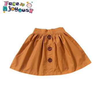 

2019 Spring Summer Baby Girls Pink Yellow Skirt Toddler Children Royal Blue Skirts Cotton Skirt Kids Girl Armygreen Clothes 1-4Y