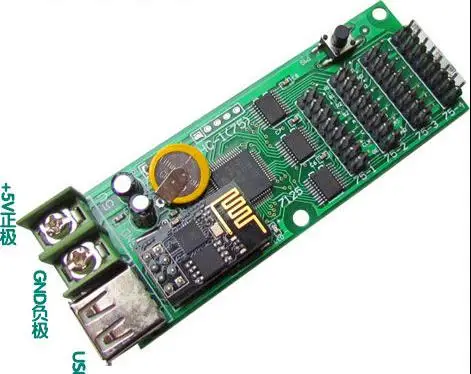 

Newwing HC-1W Wifi wireless lintel RGB full color LED screen control card comes with 4 HUB75