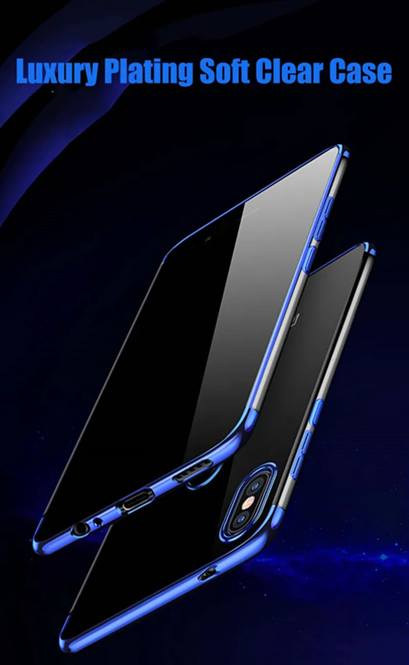 Ультратонкий Мягкий ТПУ чехол для Xiaomi Mi 9 SE Honor 8 Lite A1 A2 RedMi S2 Note 7 Pro 5 Plus 6A 5A премьер Глобальный силиконовый чехол с металлическим эффектом