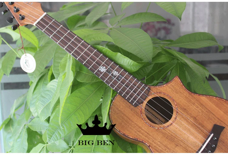 Top 26-inch 18 frets Acacia all solid wood guitar 26inch solid top ukulele bovine bone nut imported strings bright paint acoustic 6