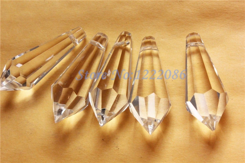 

20Pcs 38mm Crystal Icicle Prisms Crystal Drops For Chandeliers Free Shipping