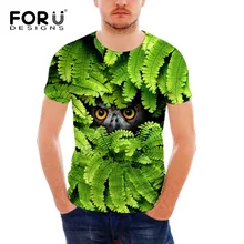 FORUDESIGNS 2017 New Trendy Hot sale Men's t-shirt,men Short Sleeve fashion t shirt for men,brand t-shirt cool Tree Wolf Tiger british style old tree and single wolf pattern t shirt for men m