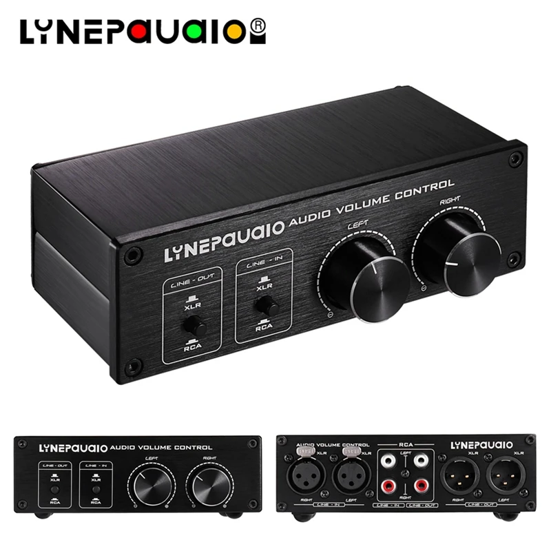 Регулятор громкости переключателя Lynepauaio 2 в и 2 выхода, сигнал Rca переключается на балансный сигнал Xlr, обеспечивает интерфаз Rca и Xlr