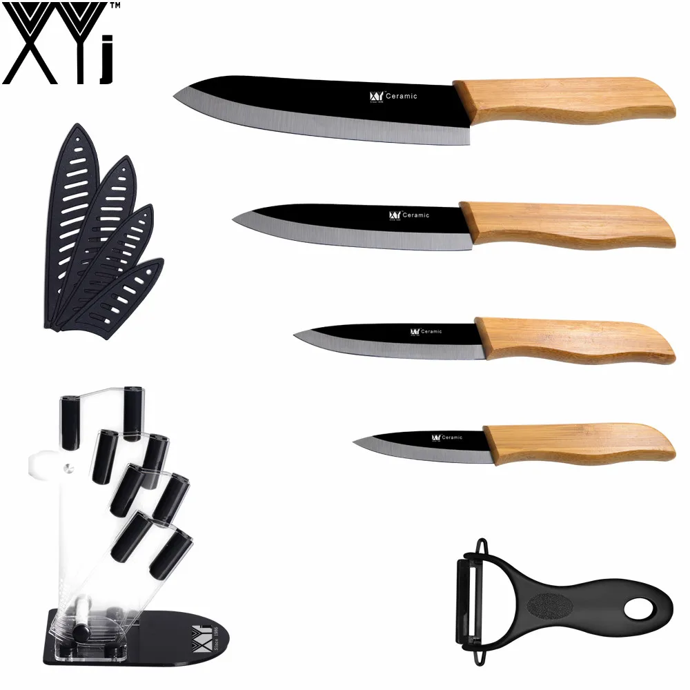 3" 4" 5" 6" XYJ Brand Sharp Ceramic Knife With One Kitchen Knife