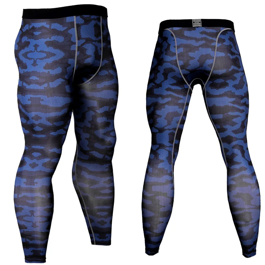 Men Active Baselayer Tights Elastic Waist Leggings Camouflage