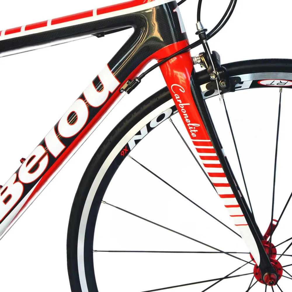 Sale BEIOU 2016 Carbon Comfortable Bicycles 700C Road Bike LTWOO 2*10 Speed  S R A M  Brake Complete 18.3 lb Hybrid Bike Fiber CB012 3