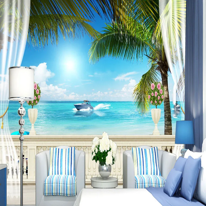Custom Any Size 3D Room Landscape Wallpaper Modern Romantic Style