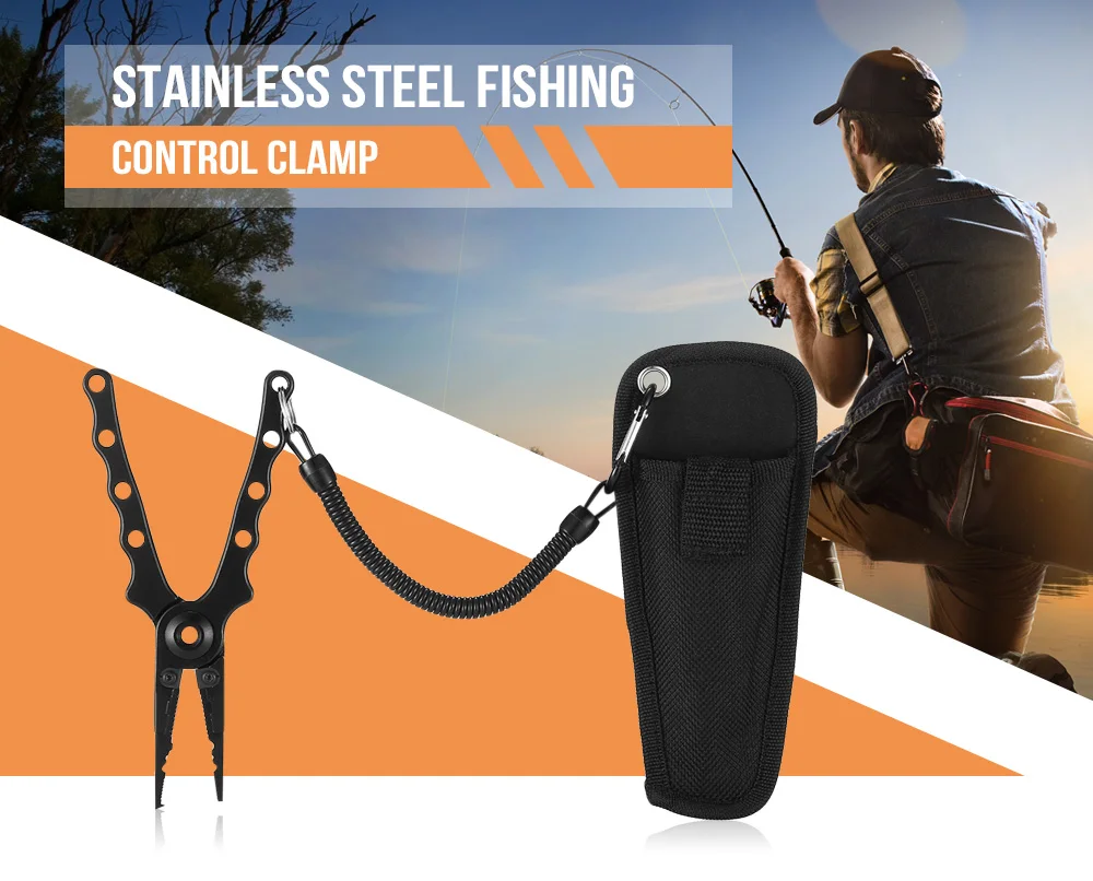 BL - 026 Stainless Steel Fishing Control Clamp Lures Lip Holder Grabber Plier