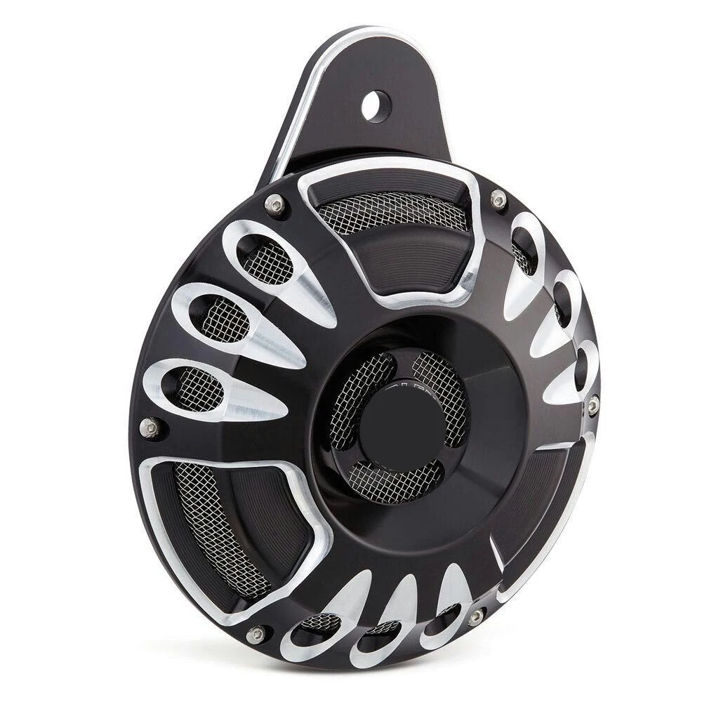 

motorcycle Black Deep Cut CNC Horn Cover for Harley FLT Touring big twin 1991-2014 Free shipping