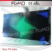 90 мм пикселей гибкий 3x6 м современные технологии видео свет экран дисплея