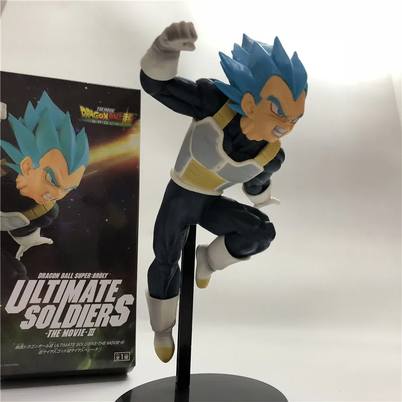 Dragon Ball Z темно-синяя Gogeta Goku Vegeta Ultimate Soldier Movie Ver. Против Супер броли битва ПВХ экшн-фигурка Драконий жемчуг зет 23 см