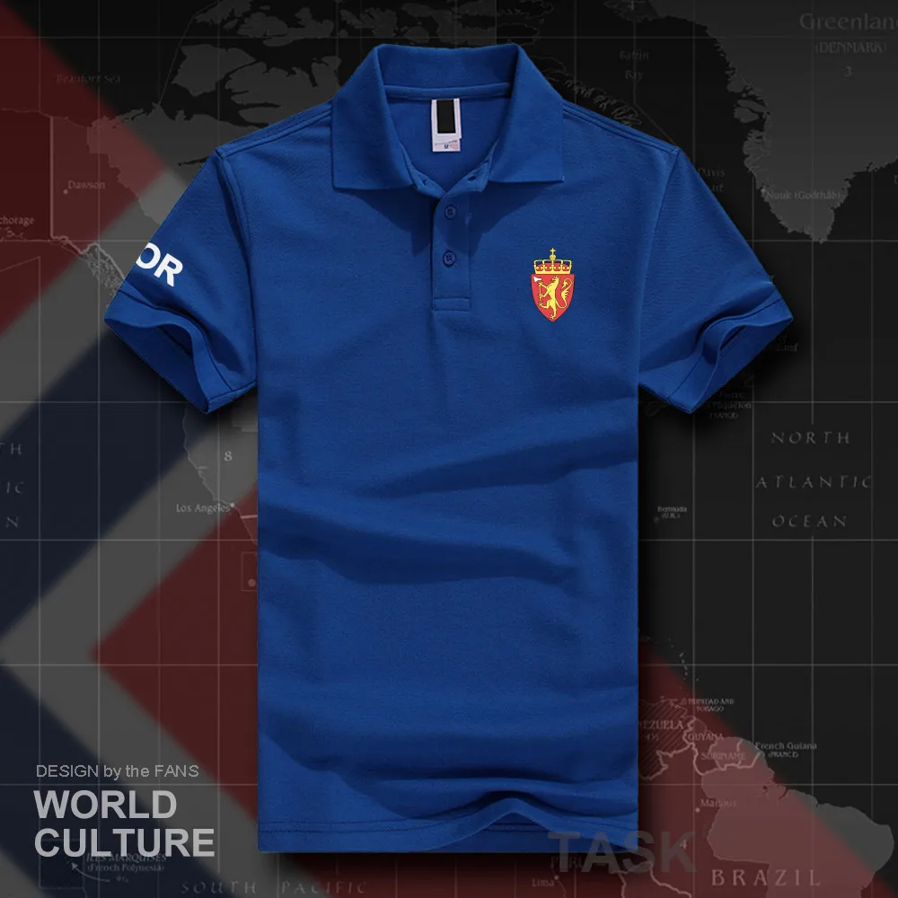 

Kingdom of Norway NOR polo shirts men short sleeve white brands printed for country 2018 cotton nation emblem new fashion