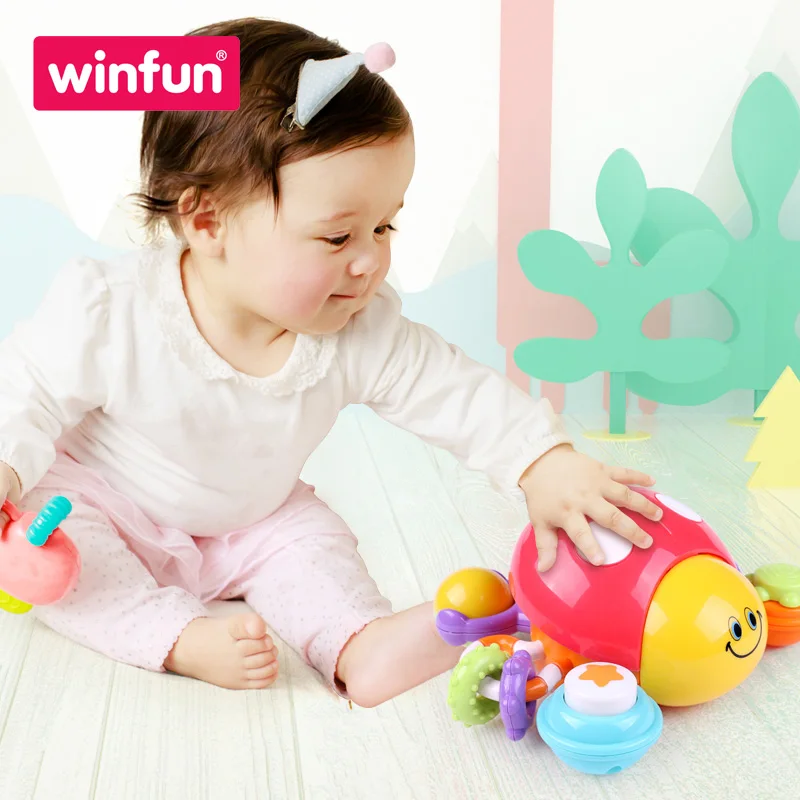 Winfun Детские ползающие упражнения для раннего образования развивающие игрушки активные маленькие жуки учатся ползать в течение 6-12 месяцев