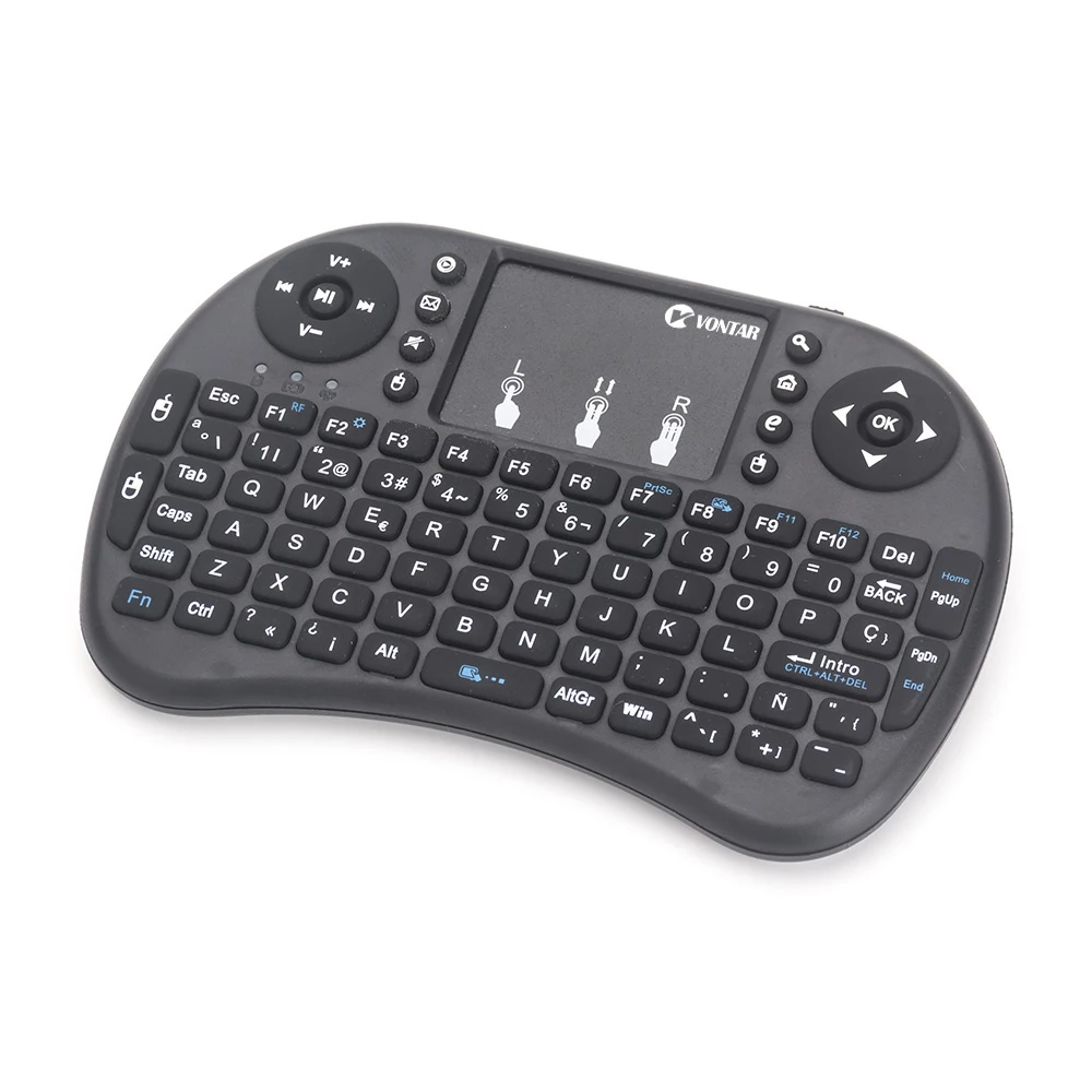mini i8 keyboard English Russian Spanish Air Mouse Multi-Media Remote Control Touchpad Handheld for Android TV BOX 8.1 T9 X96