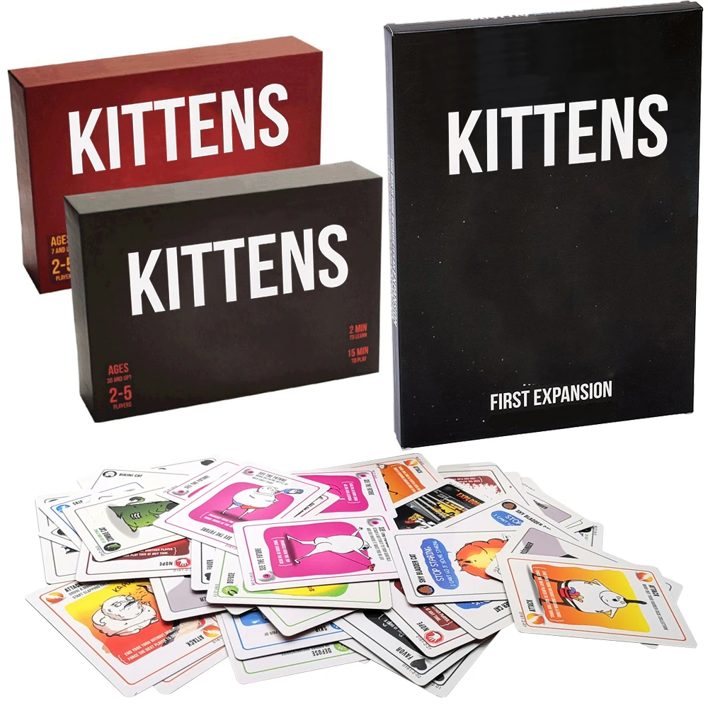 Explode Board Games For Kittens Original Edition Card Game NSFW Red Cat Black Family Party Strategy Toys Wholesale | Игрушки и хобби