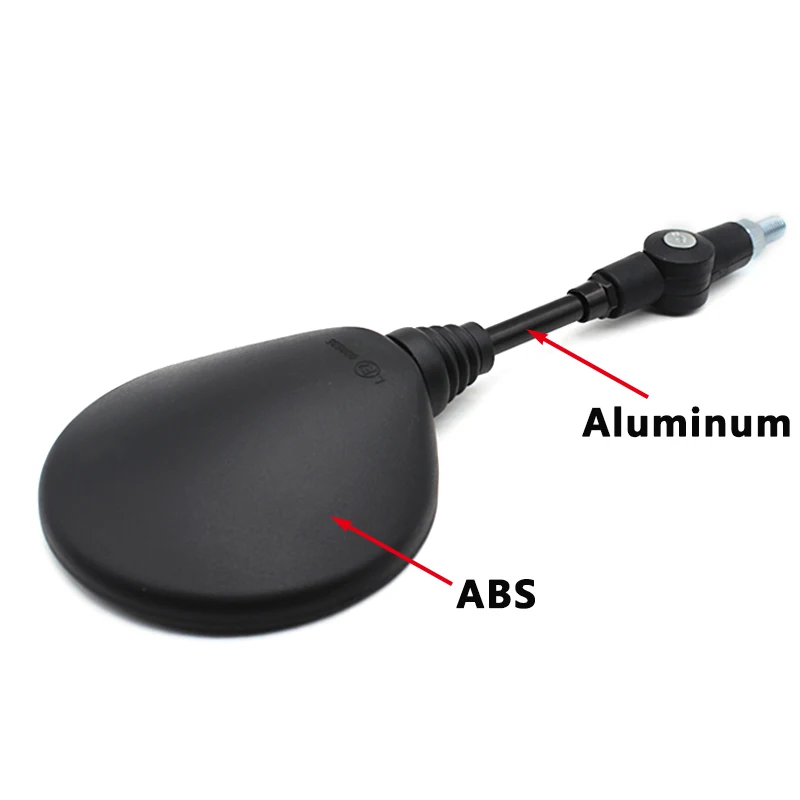 1 pair Universal Custom Aluminum Motorcycle Motocross Mirror Rearview Moto Side Mirrors For Kawasaki Honda Yamaha ATV Black