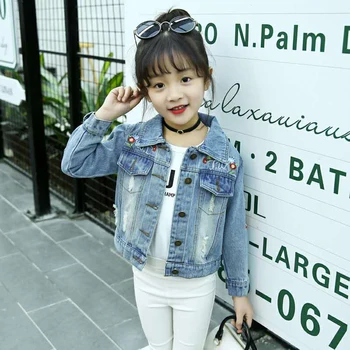 

Fashion New Toddler Kids Baby Girls Outerwear Spring Autumn Tops Denim Coat Jackets Kids Clothes Girls Casual Child Clothes