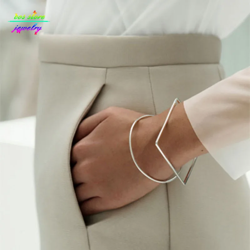 

Minimal Modern Jewelry Other Stories Brief Square/Round Geometric Bracelets & Bangles Bijoux